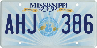 MS license plate AHJ386