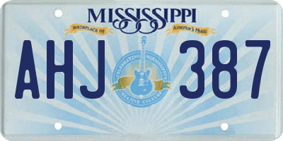 MS license plate AHJ387