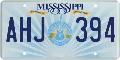 MS license plate AHJ394