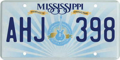 MS license plate AHJ398