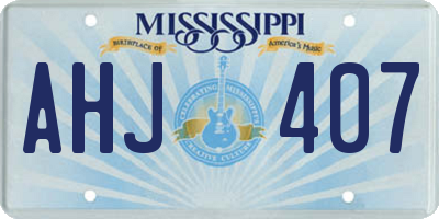 MS license plate AHJ407