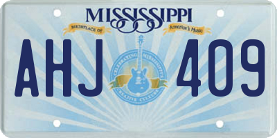 MS license plate AHJ409