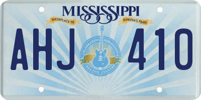 MS license plate AHJ410