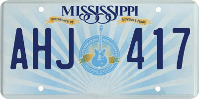MS license plate AHJ417