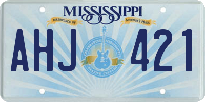 MS license plate AHJ421
