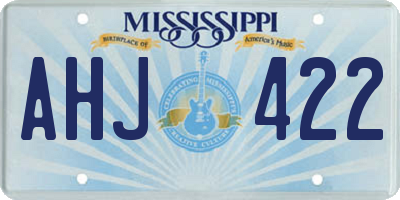 MS license plate AHJ422