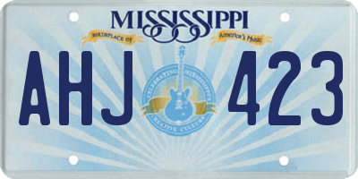 MS license plate AHJ423
