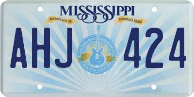 MS license plate AHJ424