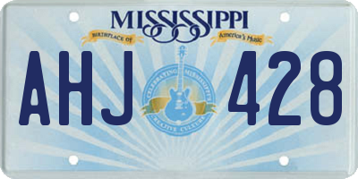 MS license plate AHJ428