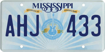 MS license plate AHJ433