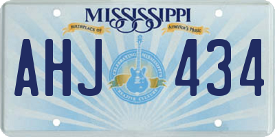 MS license plate AHJ434