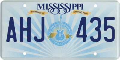 MS license plate AHJ435
