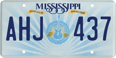 MS license plate AHJ437