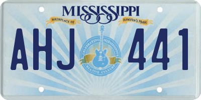 MS license plate AHJ441