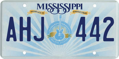 MS license plate AHJ442
