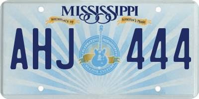 MS license plate AHJ444