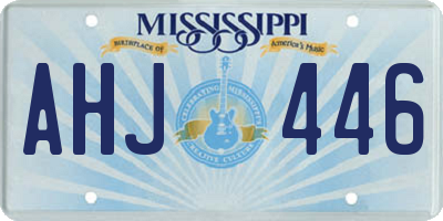 MS license plate AHJ446