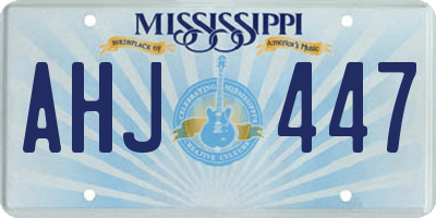 MS license plate AHJ447