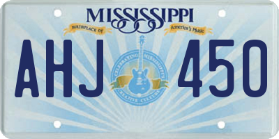 MS license plate AHJ450