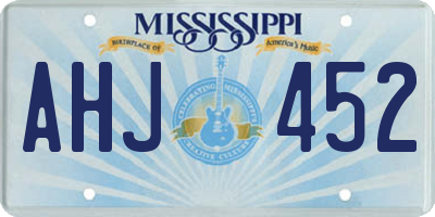 MS license plate AHJ452