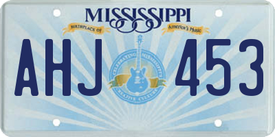 MS license plate AHJ453