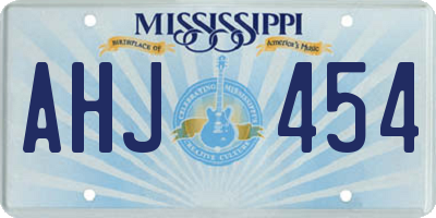 MS license plate AHJ454