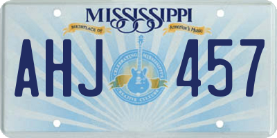 MS license plate AHJ457