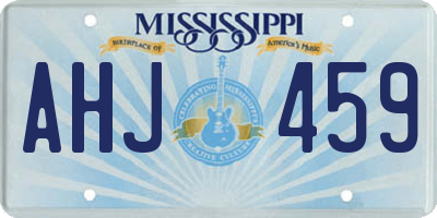 MS license plate AHJ459