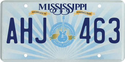 MS license plate AHJ463