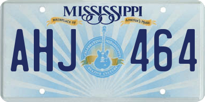 MS license plate AHJ464