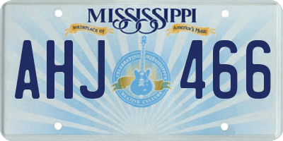 MS license plate AHJ466