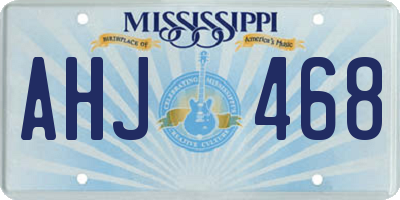 MS license plate AHJ468