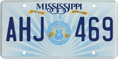 MS license plate AHJ469