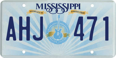 MS license plate AHJ471