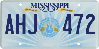 MS license plate AHJ472