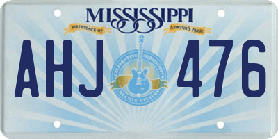 MS license plate AHJ476