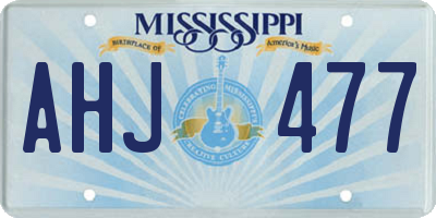 MS license plate AHJ477