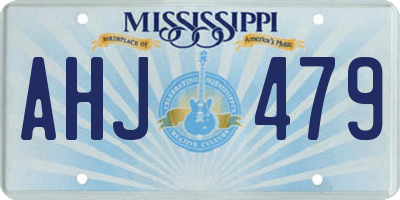 MS license plate AHJ479