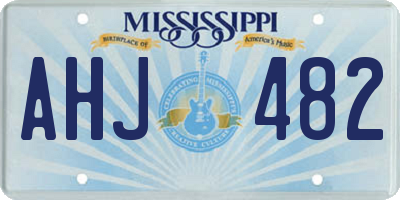 MS license plate AHJ482
