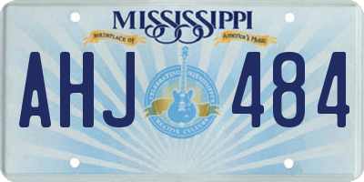 MS license plate AHJ484