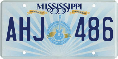 MS license plate AHJ486