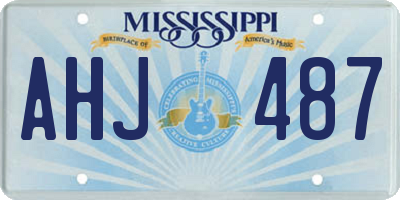 MS license plate AHJ487