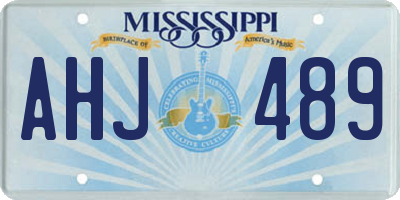 MS license plate AHJ489