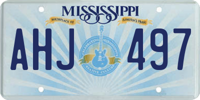 MS license plate AHJ497
