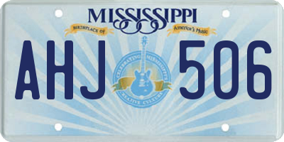 MS license plate AHJ506