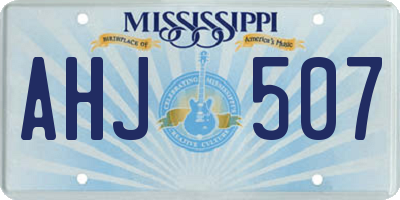 MS license plate AHJ507
