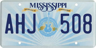 MS license plate AHJ508