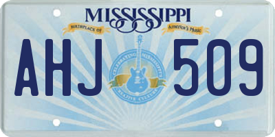 MS license plate AHJ509