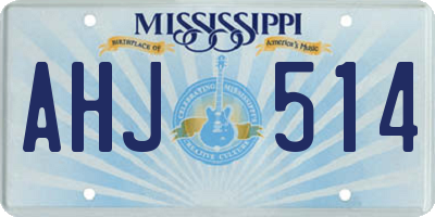MS license plate AHJ514