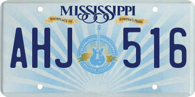 MS license plate AHJ516